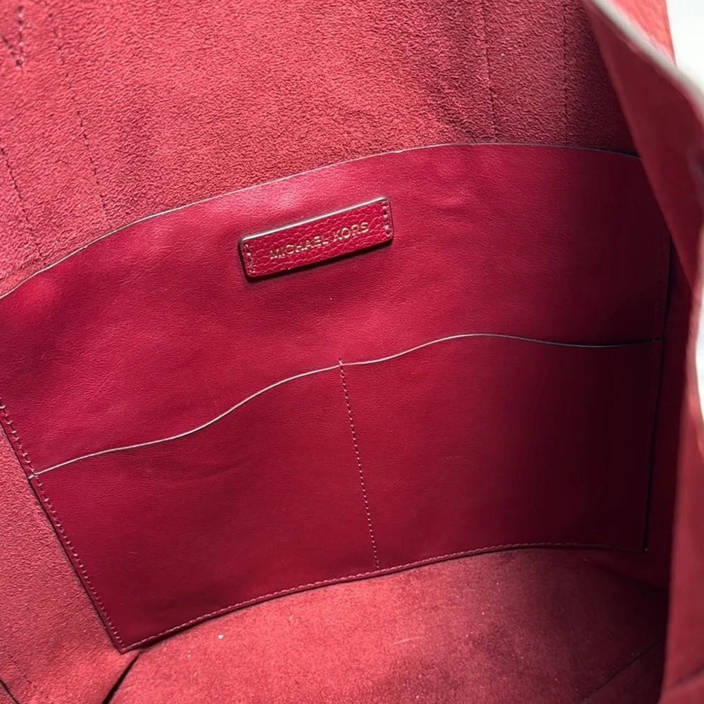 Michael Kors Burgundy Leather Tote